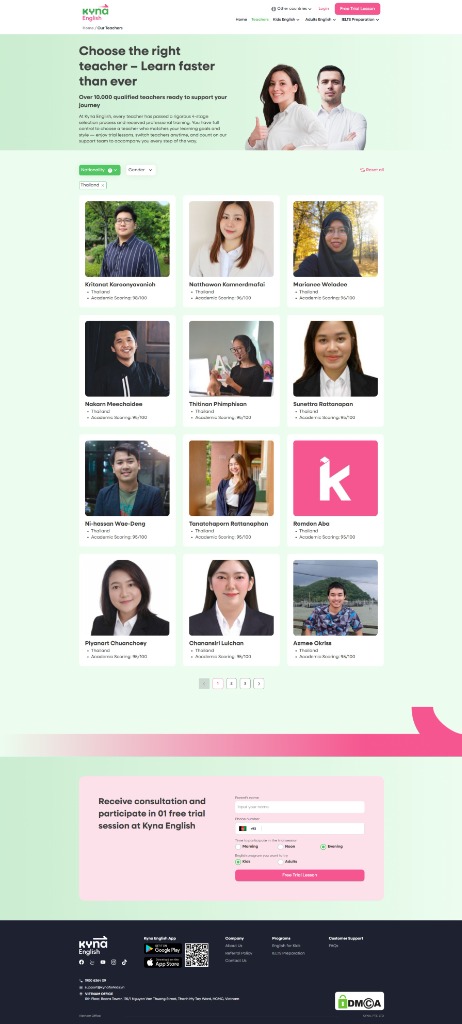 หลักฐานคะแนน English Academic Score 95/100 จาก Kyna Learning